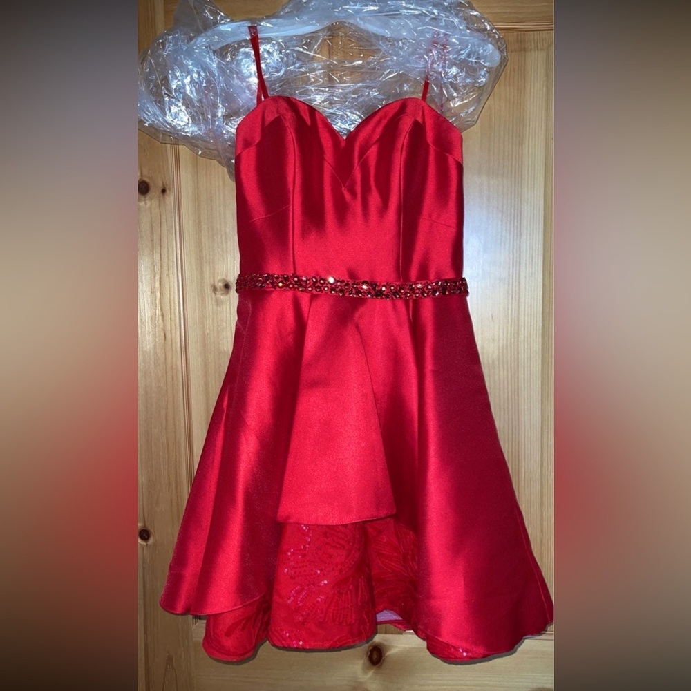 ONE OF A KIND Red Strapless Dress